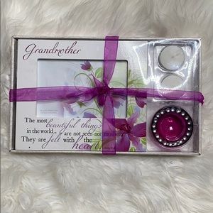 Wonderful gift for grandmother candle and frame